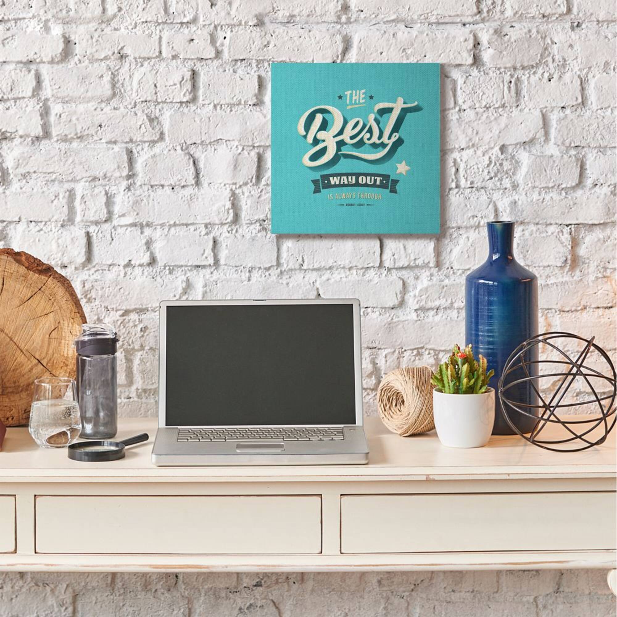 Stupell Industries Blue The Best Way Out Wall Accent